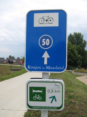 Radwegweiser Belgien Knotenpunkt Kempen