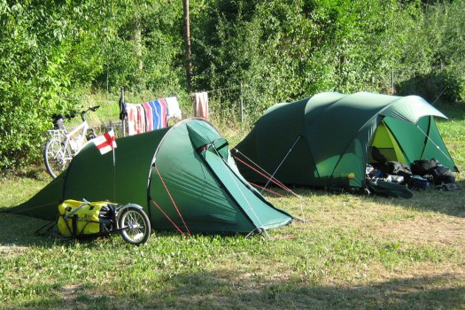Zelten mit Fahrrad Melk