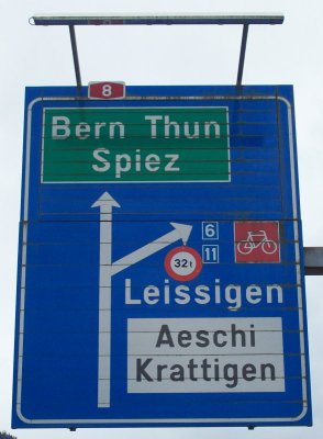 Fahrradwegweisung Strassenschild