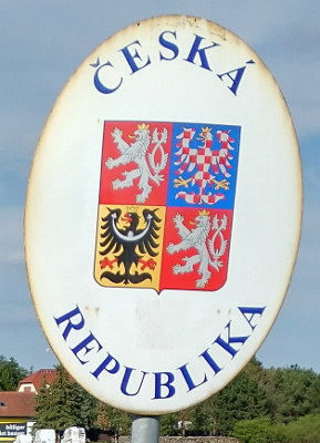 Tschechien Grenzschild 02