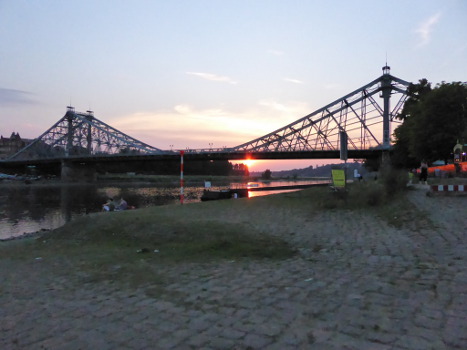 Dresden Blaues Wunder Sonnenuntergang