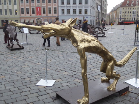 Dresden Skulptur Woelfe 6