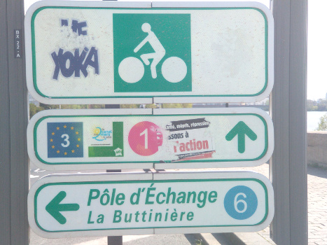 Radwegweiser Eurovelo 3 Frankreich 01