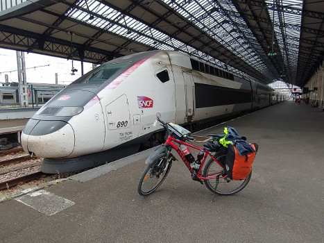 Fahrradtarnsport im TGV Paris - Hendaye 02