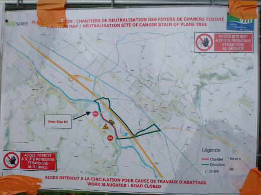Radwegweisung Frankreich Canal du Midi Umleitung 1