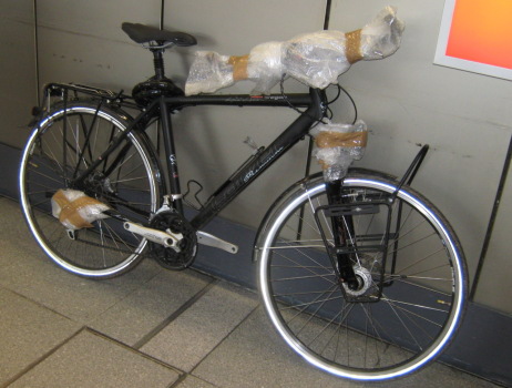 Fahrrad Verpackung mit Luftblasenfolie 
