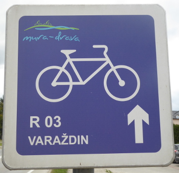 Kroatien Radwegweiser Mura - Drava