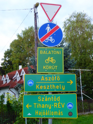 Radwegweiser Ungarn Balaton 16