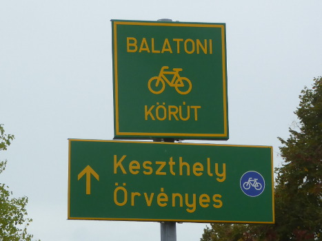 Radwegweiser Ungarn Balaton 19