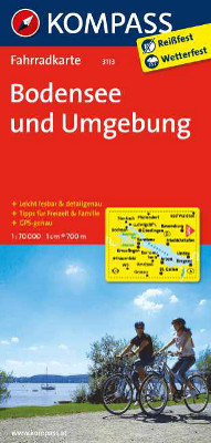 Kompass Bodensee-Radweg Radkarte rot