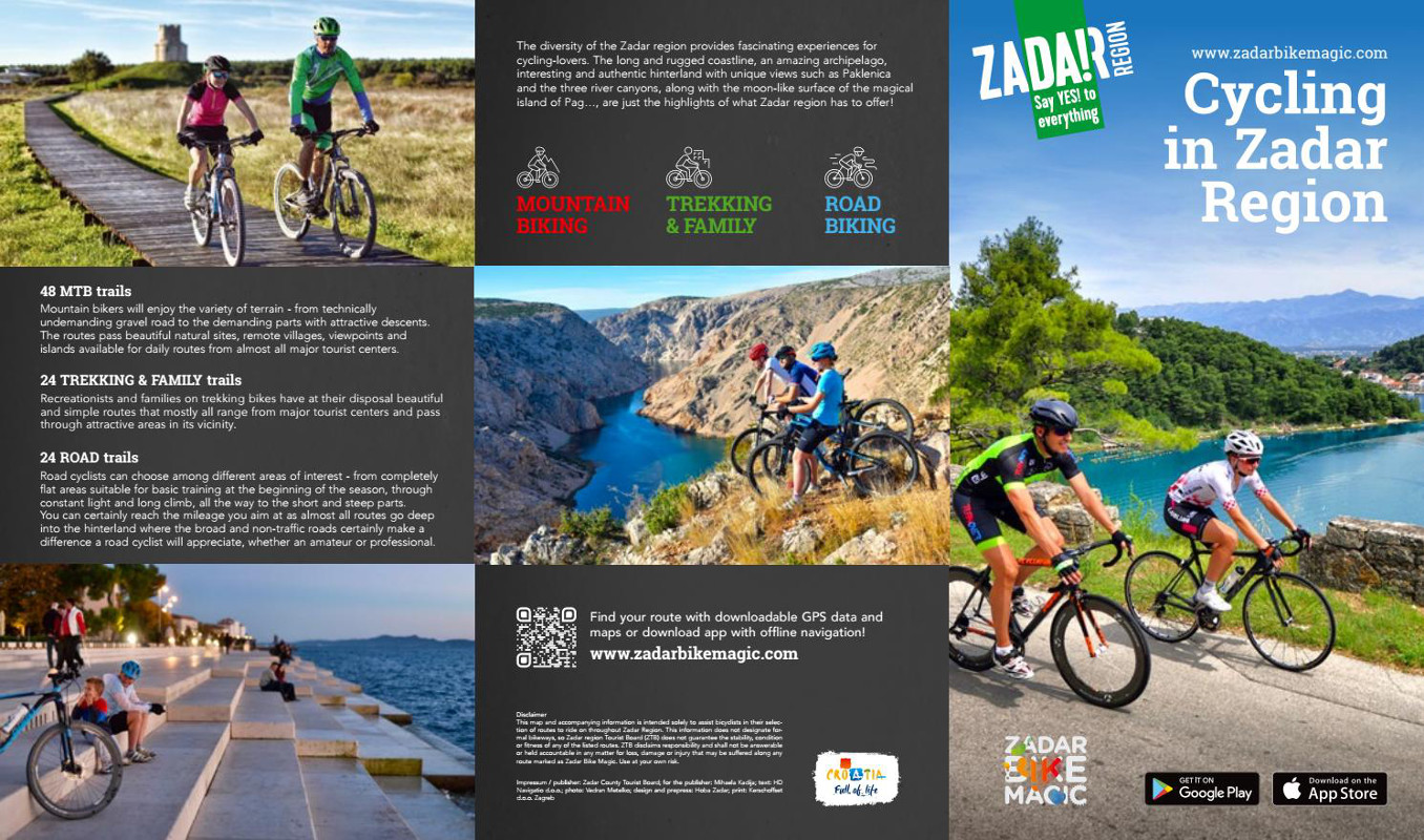 Radkarte Kroatien Cycling Zadar