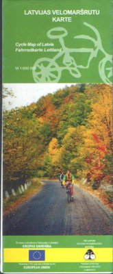 Lettland Fahrradkaarte Fernradwege und R1 Lettland