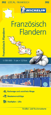Michelinkarte 302 Franzoesisch Flandern