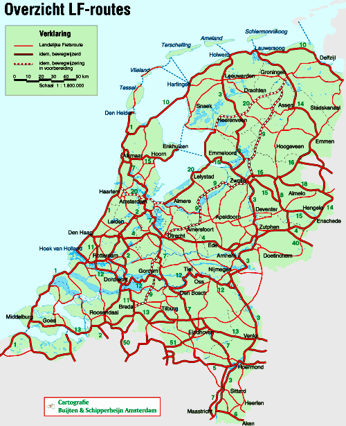 Radroutennetz Niederlande