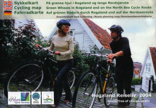 Radkarte  Norwegen Rogaland u. Nordeseeroute