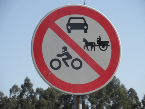 Ecopista do Dao Verbot Fahrzeuge