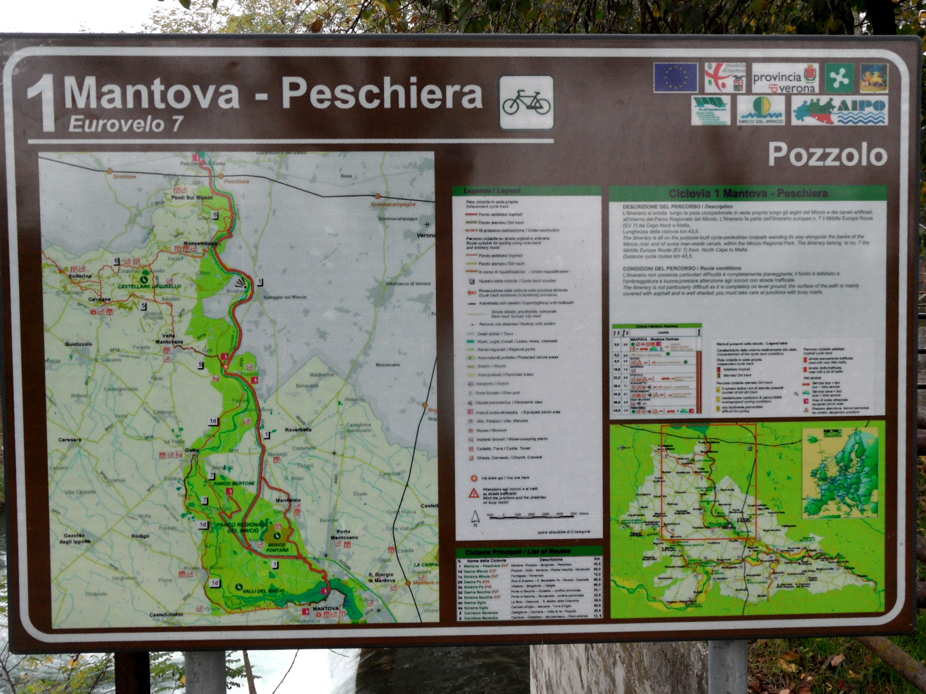 Radwegweiser EV 7 Infotafel