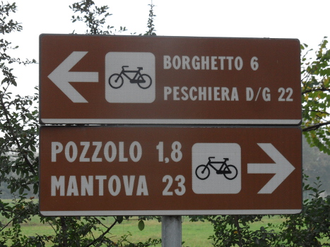 Radwegweiser EV 7 Mantova 3