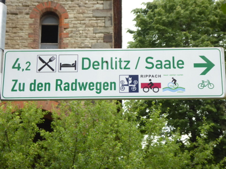 Radwegweiser Rippach-Radweg