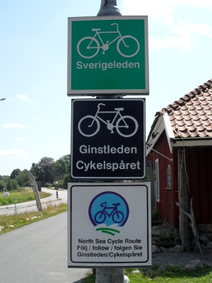 Radwegweiser Sverigeleden