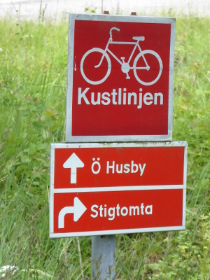 Schweden Radwegweiser Kustlinjen 2