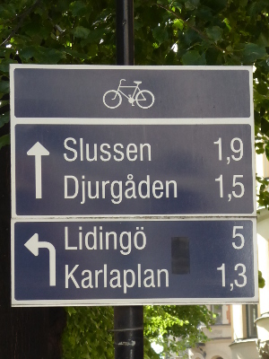 Radwegweiser Stockholm 04