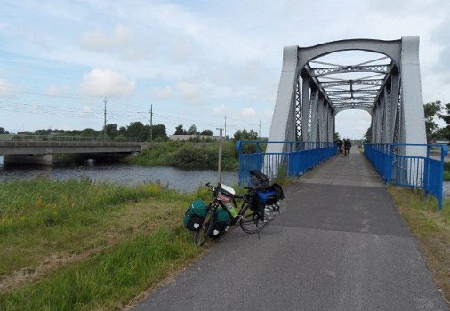 Bahntrassen-Radweg Schweden Halland Eisenbahnbruecke