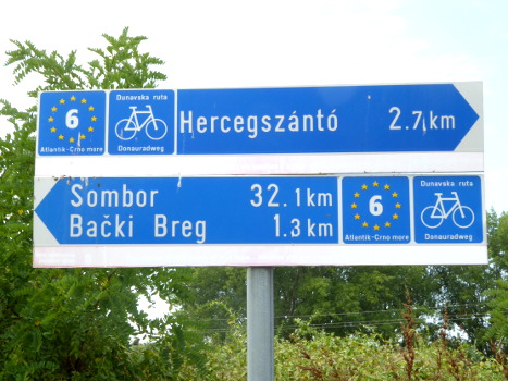 Serbien Radwegweiser 10